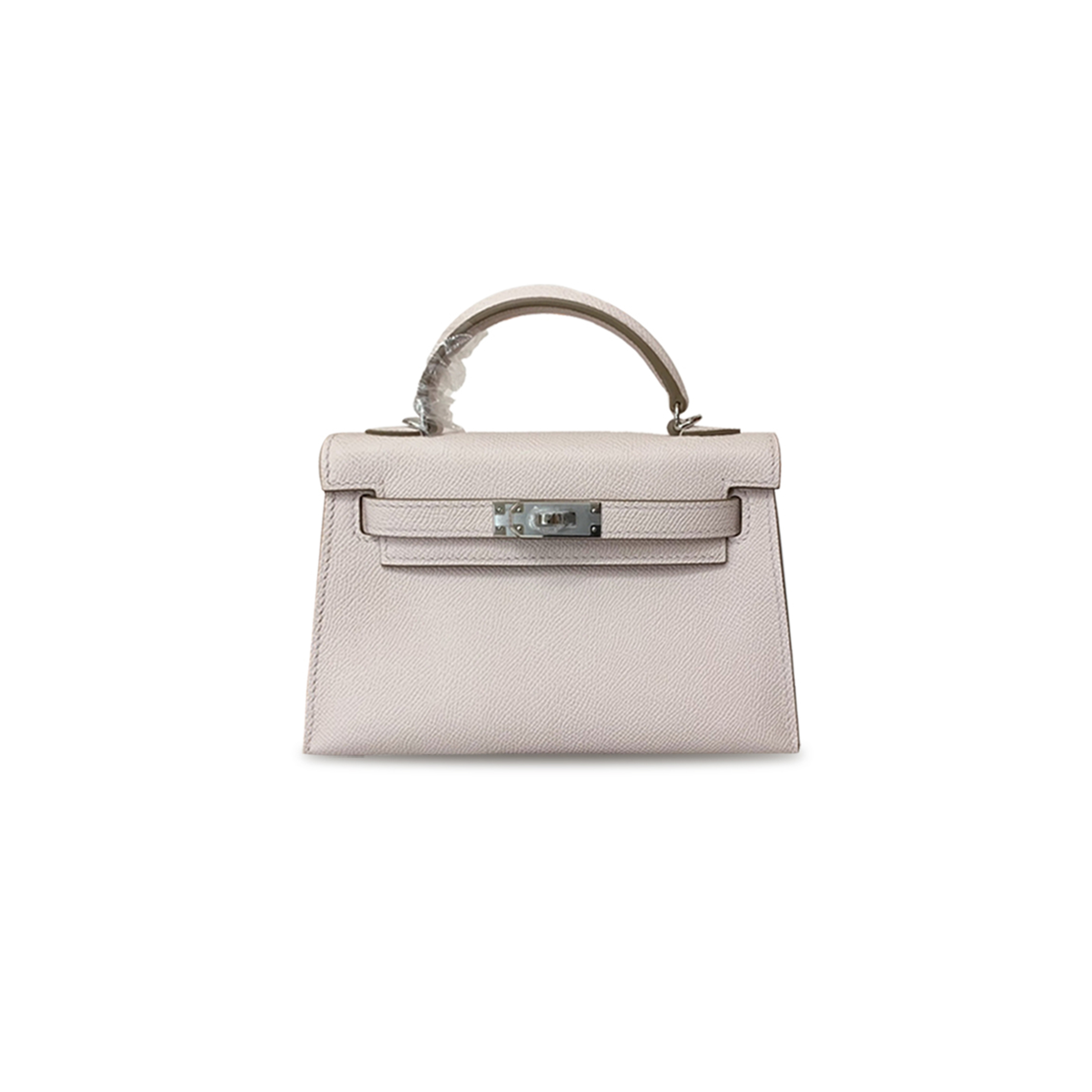 HERMÈS MINI KELLY II EPSOM FANTASY PURPLE SILVER BUCKLE (19*12*5.5cm)
